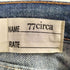 ナナナナサーカ 77circa 再構築 リメイク フリンジ カットオフ ドッキング デニムパンツ レディース