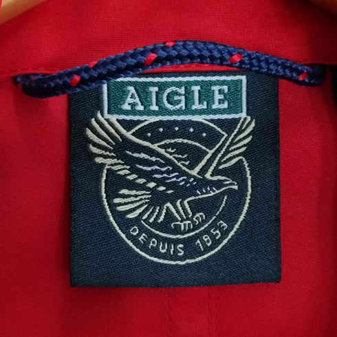 エーグル AIGLE ロゴパッチ ジップアップ マウンテンパーカ メンズ import:L