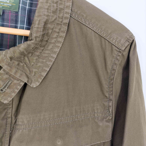 エディーバウアー Eddie Bauer 裏チェック ウエストコード ジップアップジャケット メンズ import:S
