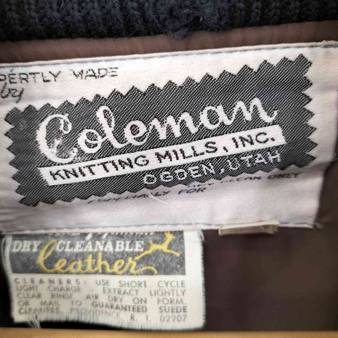 コールマン COLEMAN 60S KNITTING MILLS WEAR アームレザーアワードジャケット メンズ US:44