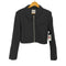 ザラ ZARA クロップド ジップアップ ジャケット メンズ import:XXL