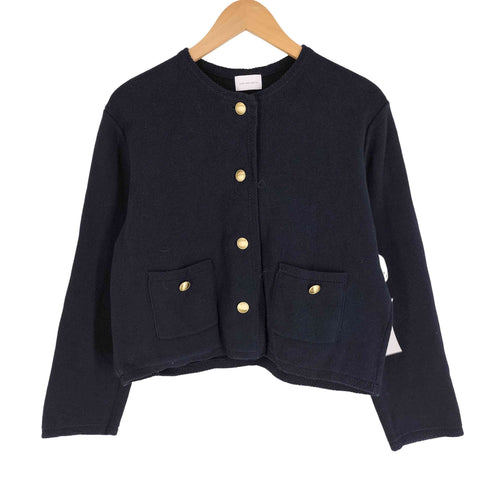 ユナイテッドアローズグリーンレーベルリラクシング UNITED ARROWS green label relaxing 24ss ハーフミラノ ニットジャケット 金ボタン レディース