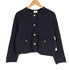 ユナイテッドアローズグリーンレーベルリラクシング UNITED ARROWS green label relaxing 24ss ハーフミラノ ニットジャケット 金ボタン レディース