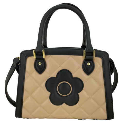 マリークワント MARY QUANT スクエアキルトデイジーパッチ 2WAYトート レディース