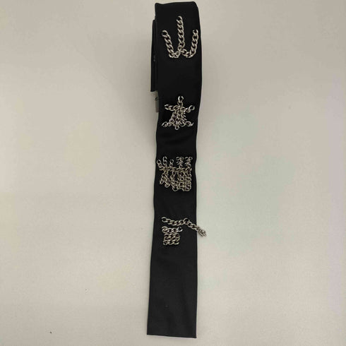 ヨウジヤマモトプールオム Yohji Yamamoto POUR HOMME ネーム チェーン シルク ネクタイ メンズ