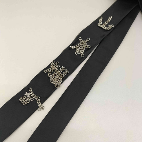 ヨウジヤマモトプールオム Yohji Yamamoto POUR HOMME ネーム チェーン シルク ネクタイ メンズ