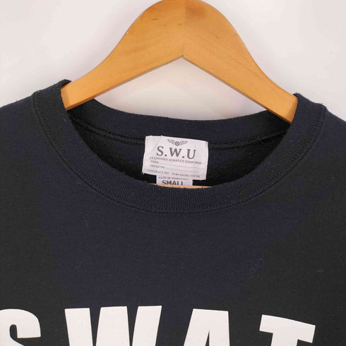 S.W.U S.W.A.T プリント クルーネック スウェット トレーナー メンズ import:S