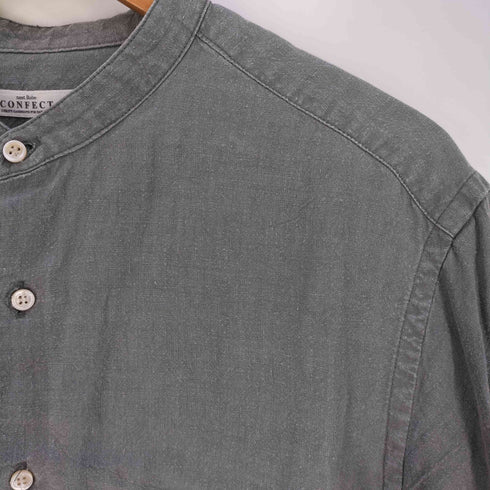 ネストローブコンフェクト nest Robe CONFECT リネン バンドカラーシャツ メンズ JPN:3