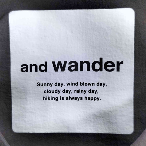 アンドワンダー and wander light w cloth pullover shirt ライト ダブルクロス プルオーバーシャツ メンズ JPN:M