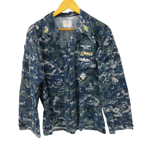 ユーエスネイビー U.S.NAVY デジカモ ミリタリーシャツ メンズ