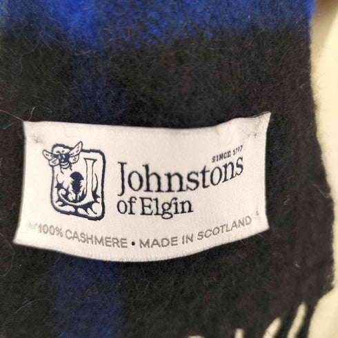 ジョンストンズオブエルガン johnstons of elgin スコットランド製 タータンチェックカシミヤマフラー レディース 190×35