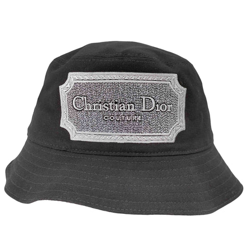 ディオール Dior ロゴ刺繍コットンバケットハット 裏地モノグラム シグネチャー メンズ M