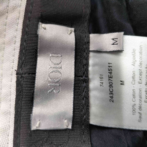 ディオール Dior ロゴ刺繍コットンバケットハット 裏地モノグラム シグネチャー メンズ M