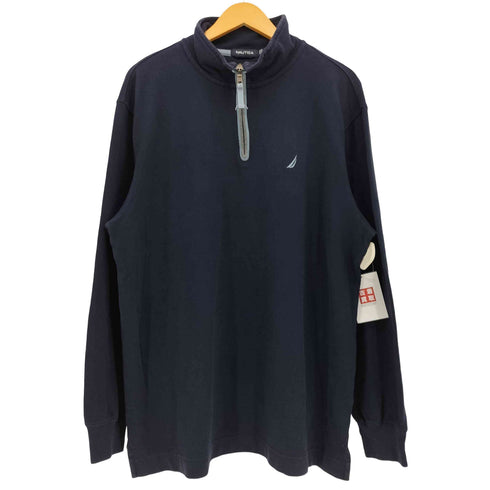 ノーティカ NAUTICA ロゴ刺繍 ハーフジップ L/S トップス メンズ import:L