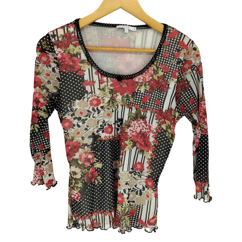 ELLY MADE IN ITALY 花柄 ナイロンレーストップ import レディース