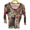 ELLY MADE IN ITALY 花柄 ナイロンレーストップ import レディース