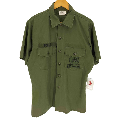 ユーエスアーミー U.S. ARMY 80S US AIR FORCE UTILITY SHIRT OG-507 リメイク ワッペン ユーティリティ ミリタリー S/S シャツ 85年製 メンズ 16 1/2 X 34