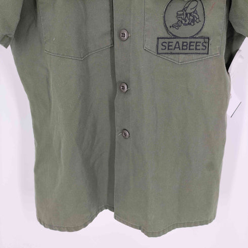 ユーエスアーミー U.S. ARMY 80S US AIR FORCE UTILITY SHIRT OG-507 リメイク ワッペン ユーティリティ ミリタリー S/S シャツ 85年製 メンズ 16 1/2 X 34