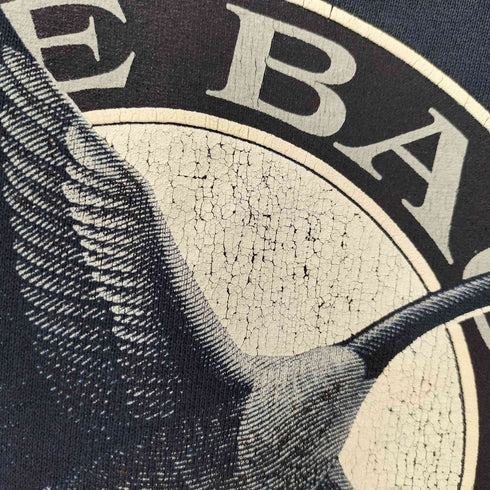 エディーバウアー Eddie Bauer 90S 白タグ フロントビッグプリント プルオーバー スウェット メンズ import:M