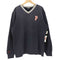 ポロジーンズカンパニーラルフローレン POLO JEANS COMPANY RALPH LAUREN 00S フロントワッペン 裏起毛 Vネック スウェット メンズ import:M