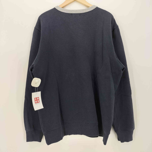 ポロジーンズカンパニーラルフローレン POLO JEANS COMPANY RALPH LAUREN 00S フロントワッペン 裏起毛 Vネック スウェット メンズ import:M