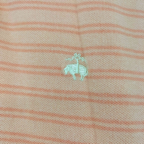 ブルックスブラザーズ BROOKS BROTHERS ロゴ刺繍 ボーダー S/S ポロシャツ メンズ import:S