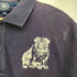 ジェイプレス J.PRESS 星条旗ワッペン ブルドッグ刺繍 S/S ポロシャツ メンズ import:L