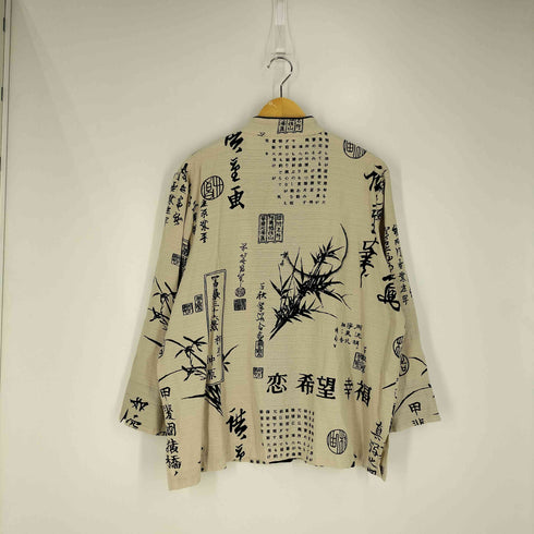 DRAPERS&DAMONS 日本語 プリント 総柄シャツ メンズ import:XL