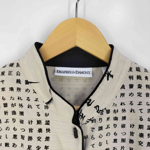 DRAPERS&DAMONS 日本語 プリント 総柄シャツ メンズ import:XL