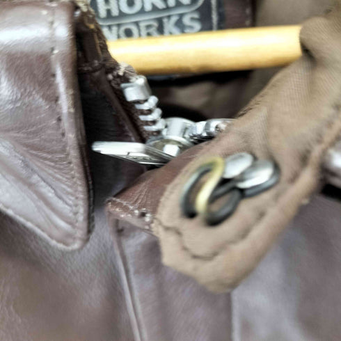 ホーンワークス HORN WORKS A-2 カウレザーフライトジャケット メンズ JPN:L