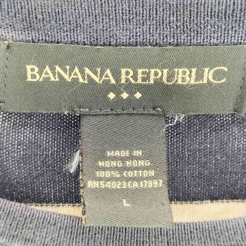 バナナリパブリック BANANA REPUBLIC 00S ボーダー クルーネック L/S Tシャツ メンズ import:L