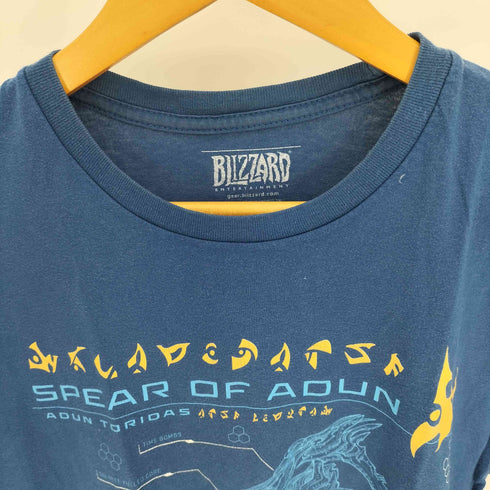 BLIZZARD SPEAR OF ADUN STARCRAFT スタークラフト プリント クルーネック Tシャツ ゲーム ソフトウェア Tシャツ メンズ import:S