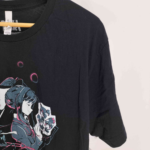Doki Doki JUST MONIKA モニカ キャラクター プリント クルーネック Tシャツ アニメ Tシャツ メンズ 3XL