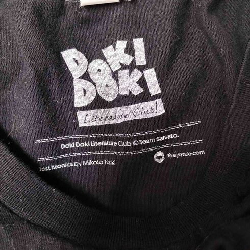Doki Doki JUST MONIKA モニカ キャラクター プリント クルーネック Tシャツ アニメ Tシャツ メンズ 3XL