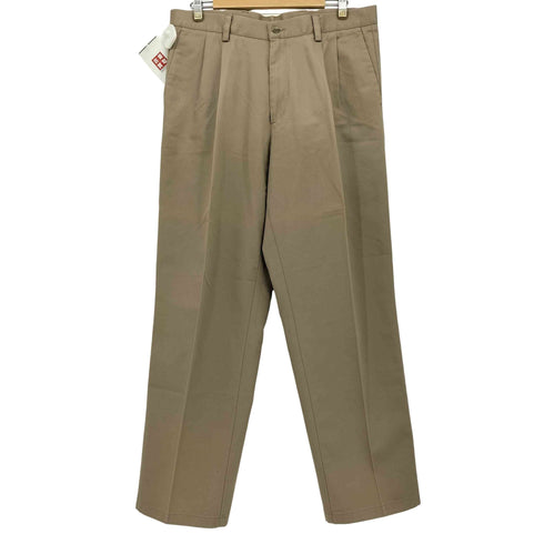 ドッカーズ DOCKERS PLEATED CLASSIC FIT ロゴパッチ 2タック チノ パンツ メンズ W34 L31