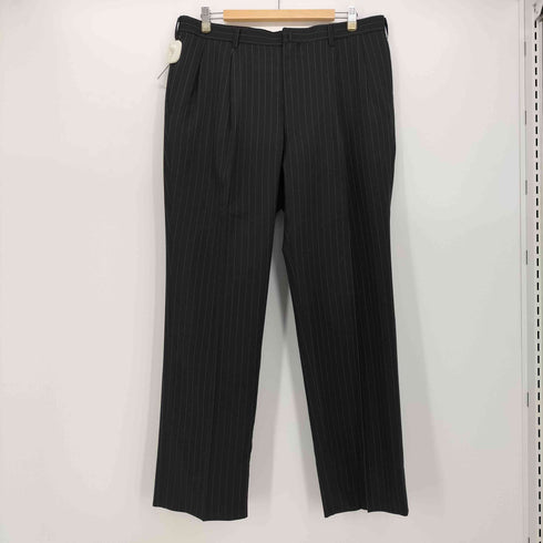 ダックス DAKS ストライプ ウール シルク混 2B テーラード ジャケット 2タック スラックス パンツ セットアップ メンズ