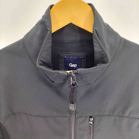 ギャップ Gap 同色 ロゴ プリント 裏地フリース スタンドネック テック ジャケット メンズ import:S
