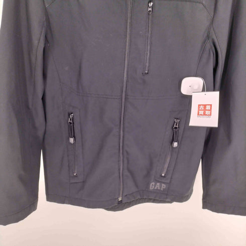 ギャップ Gap 同色 ロゴ プリント 裏地フリース スタンドネック テック ジャケット メンズ import:S