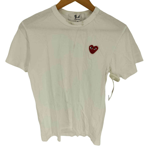 プレイコムデギャルソン PLAY COMME des GARCONS AD2018 ハート ワッペン ワンポイント クルーネック Tシャツ メンズ JPN:S