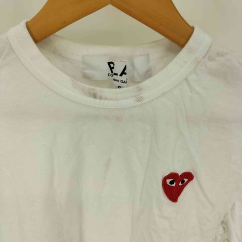 プレイコムデギャルソン PLAY COMME des GARCONS AD2018 ハート ワッペン ワンポイント クルーネック Tシャツ メンズ JPN:S