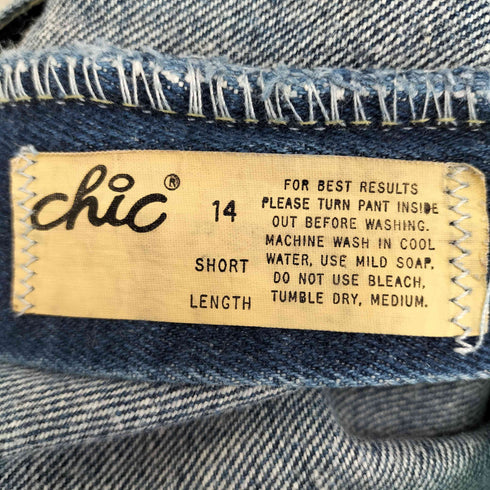 チック chic MADE IN USA ジッパーフライ テーパードデニムパンツ メンズ 14