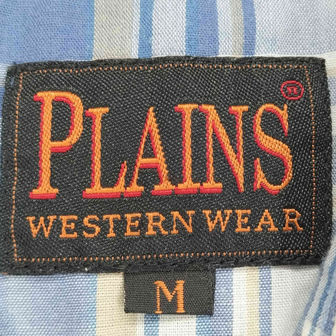 プレインズ PLAINS WESTERN WEAR ウエスタン半袖シャツ 襟芯 メンズ import:M