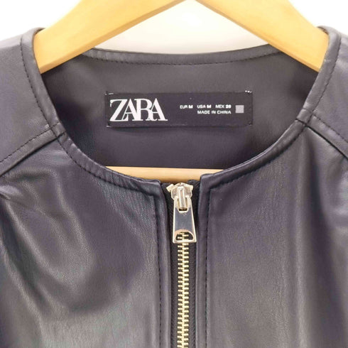 ザラ ZARA フェイクレザージャケット レディース import:M
