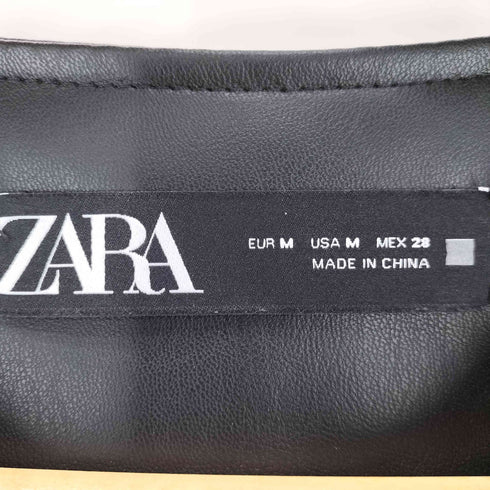ザラ ZARA フェイクレザージャケット レディース import:M
