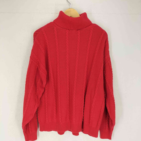 Wainscott ハイネック コットンケーブルニット メンズ import:L
