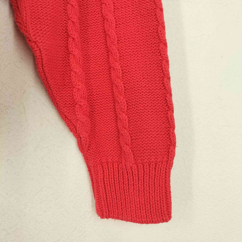 Wainscott ハイネック コットンケーブルニット メンズ import:L