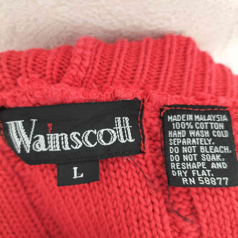 Wainscott ハイネック コットンケーブルニット メンズ import:L