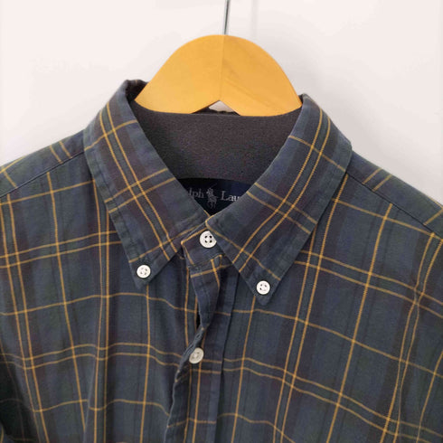ラルフローレン RALPH LAUREN CLASSIC FIT スモールポニー刺繍 ボタンダウンL/Sチェックシャツ ブラックウォッチ メンズ JPN:L