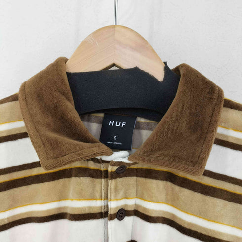 ハフ HUF KRAMER LS VELOUR SHIRT メンズ import:S