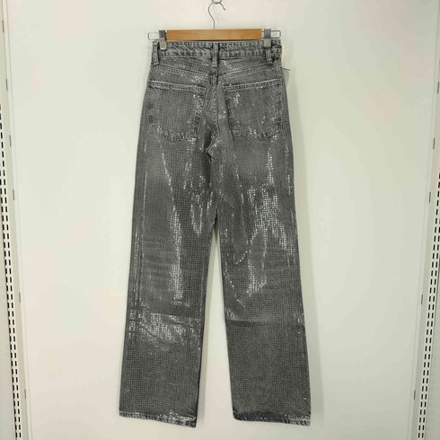 ザラ ZARA スパンコール フォイルディテール デニムパンツ レディース EUR:34